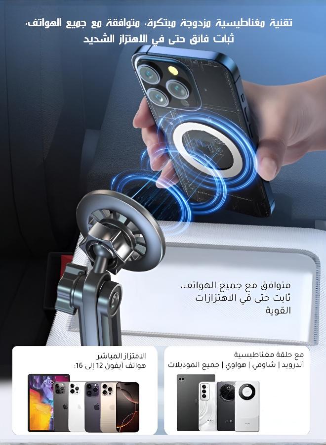 2-in-1 Magnetic Phone Mount  Car Holder for Cups, Open adjustable base, 360°  height adjustable, anti‑shake for bumpy roads, fits Sedan/SUV/Truck - Image 3